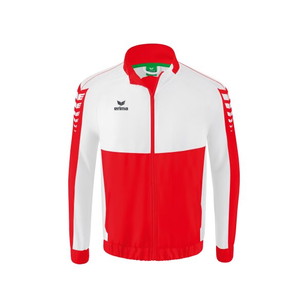 Erima Six Wings Präsentationsjacke Kinder - rot/weiß - 164