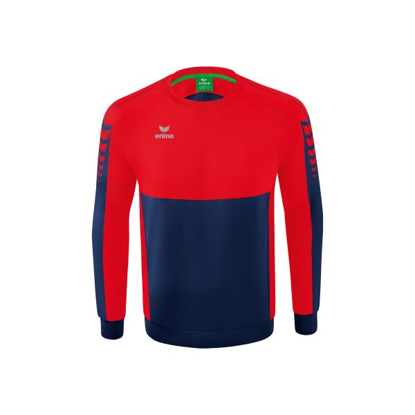 Erima Six Wings Sweatshirt Herren - new navy/rot - 2XL