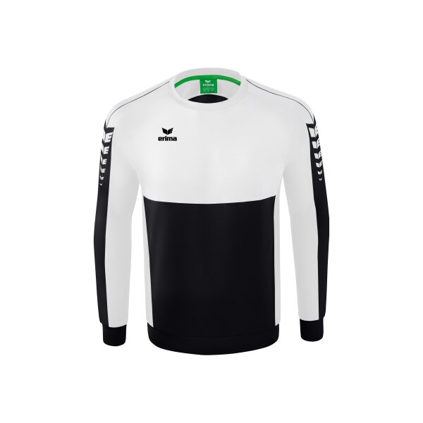 Erima Six Wings Sweatshirt Herren - schwarz/weiß - XL