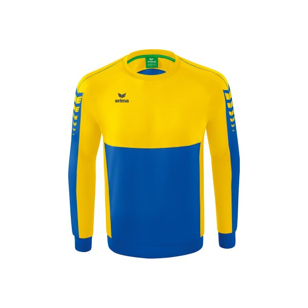 Erima Six Wings Sweatshirt Kinder - new royal/gelb - 116