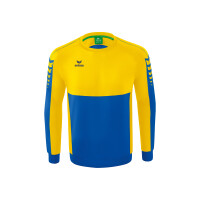 Erima Six Wings Sweatshirt Kinder - new royal/gelb - 164