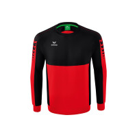 Erima Six Wings Sweatshirt Kinder - rot/schwarz - 140