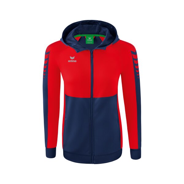 Erima Six Wings Trainingsjacke mit Kapuze Damen - new navy/rot -
