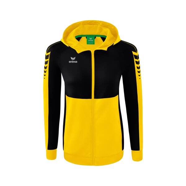 Erima Six Wings Trainingsjacke mit Kapuze Damen - gelb/schwarz -
