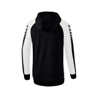 Erima Six Wings Trainingsjacke mit Kapuze Damen - schwarz/weiß - 38