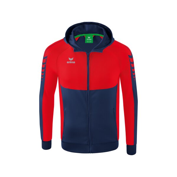 Erima Six Wings Trainingsjacke mit Kapuze Herren - new navy/rot -