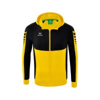 Erima Six Wings Trainingsjacke mit Kapuze Herren - gelb/schwarz - L
