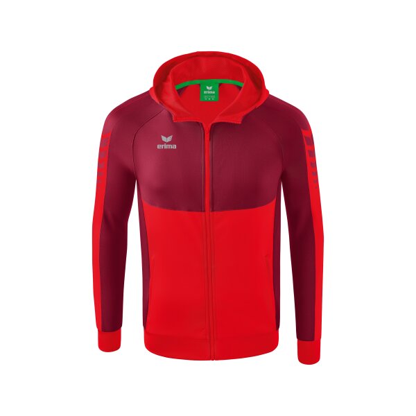 Erima Six Wings Trainingsjacke mit Kapuze Herren - rot/bordeaux -