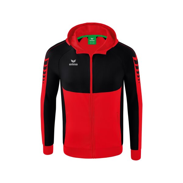 Erima Six Wings Trainingsjacke mit Kapuze Herren - rot/schwarz -