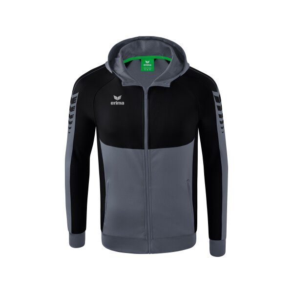 Erima Six Wings Trainingsjacke mit Kapuze Kinder - slate grey/sch
