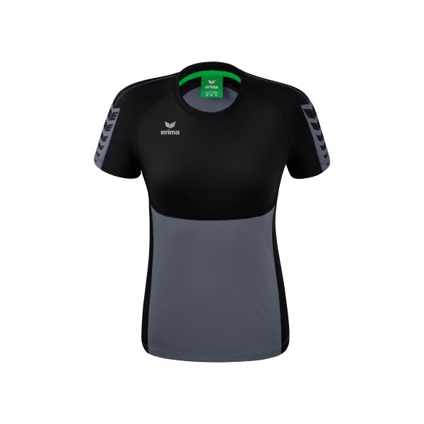 Erima Six Wings T-Shirt Damen - slate grey/schwarz - 42
