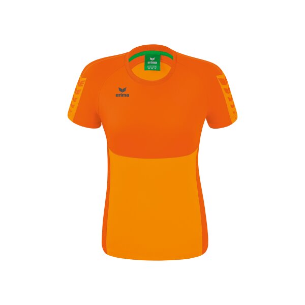 Erima Six Wings T-Shirt Damen - new orange/orange - 38