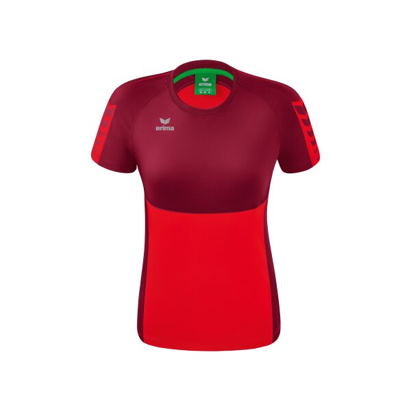 Erima Six Wings T-Shirt Damen - rot/bordeaux - 38