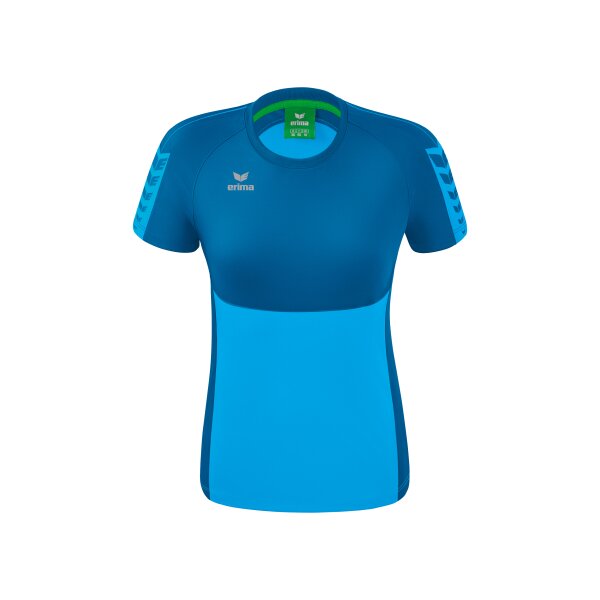 Erima Six Wings T-Shirt Damen - curacao/mykonos - 44