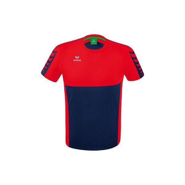 Erima Six Wings T-Shirt Herren - new navy/rot - M