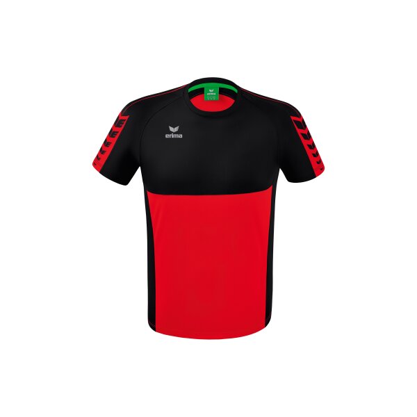 Erima Six Wings T-Shirt Herren - rot/schwarz - 3XL