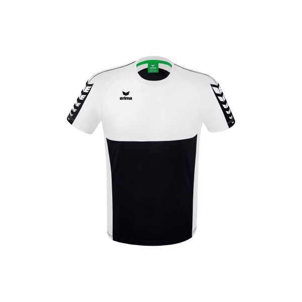 Erima Six Wings T-Shirt Herren - schwarz/weiß - 2XL