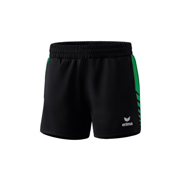 Erima Six Wings Worker Shorts Damen - schwarz/smaragd - 42