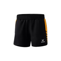 Erima Six Wings Worker Shorts Damen - schwarz/new orange - 40