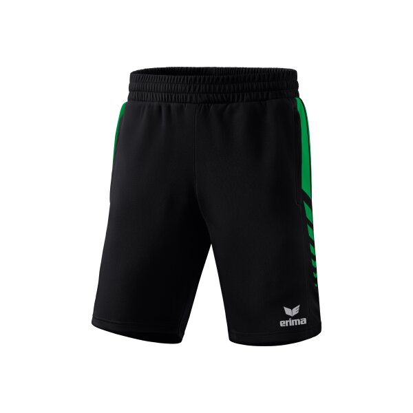 Erima Six Wings Worker Shorts Kinder - schwarz/smaragd - 164