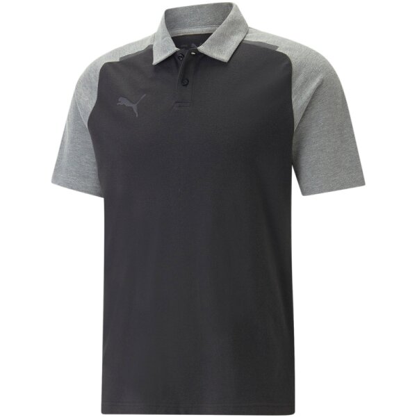 Puma teamCUP Casuals Poloshirt Herren - schwarz/grau - L