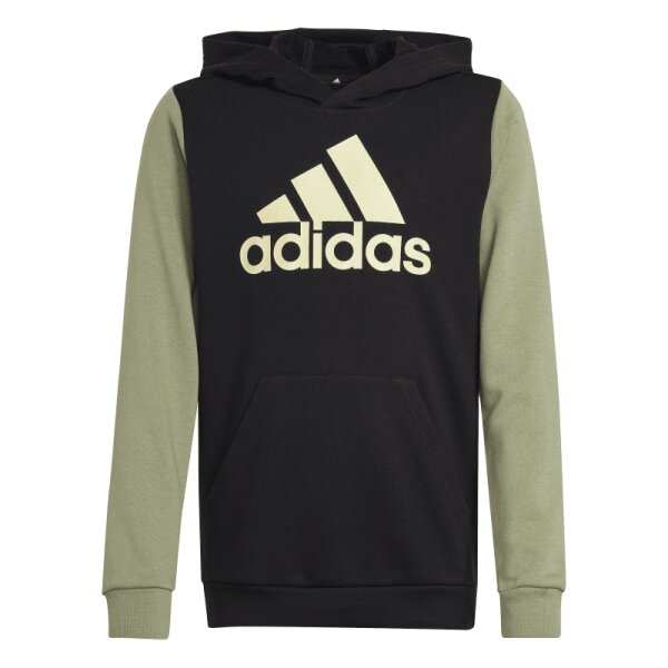 adidas Essentials Big Logo Colorblock Hoodie Kinder - schwarz/oli