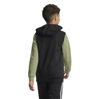 adidas Essentials Big Logo Colorblock Hoodie Kinder - schwarz/olivgr&uuml;n-164