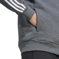 adidas Essentials 3-Streifen Full-Zip Hoodie Herren - grau/weiß - XL