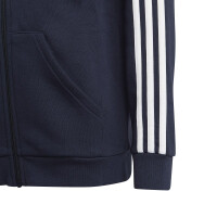adidas Essentials 3-Streifen Fleece Full-Zip Hoodie Kinder - navy/weiß - 128