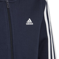 adidas Essentials 3-Streifen Fleece Full-Zip Hoodie Kinder - navy/weiß - 128