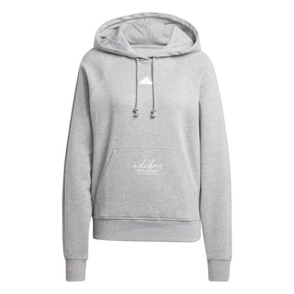 adidas Signature Graphic Hoodie Damen - grau/weiß - XS