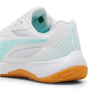Puma Solarflash III Hallenschuhe Kinder - weiß/türkis-35.5