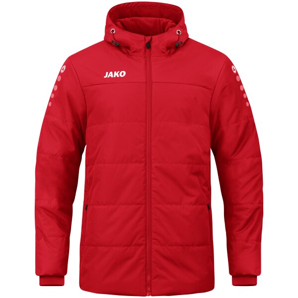 Jako Coachjacke Team mit Kapuze - rot - 3XL