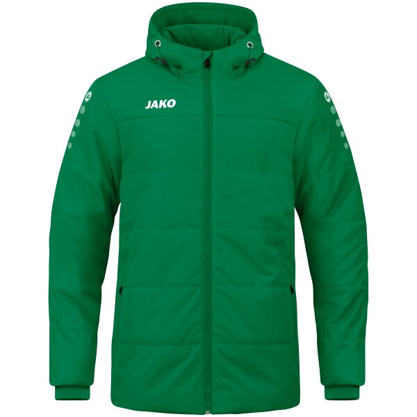 Jako Coachjacke Team mit Kapuze - grün - 2XL