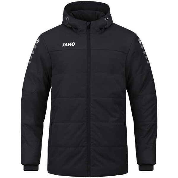 Jako Coachjacke Team mit Kapuze - schwarz - M