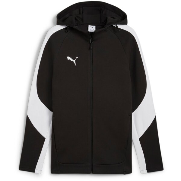 Puma teamEVOSTRIPE Full-Zip Hoodie Herren - schwarz/weiß - S