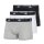 adidas Boxershorts Trunk 3er Pack Herren - grau/weiß/schwarz-L
