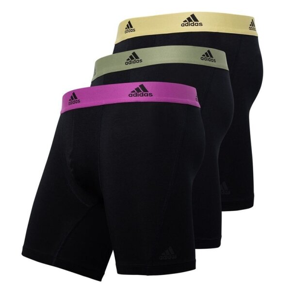 adidas Boxershorts Brief 3er Pack Herren - schwarz - S