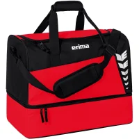 Erima Six Wings Sporttasche mit Bodenfach - rot/schwarz - L