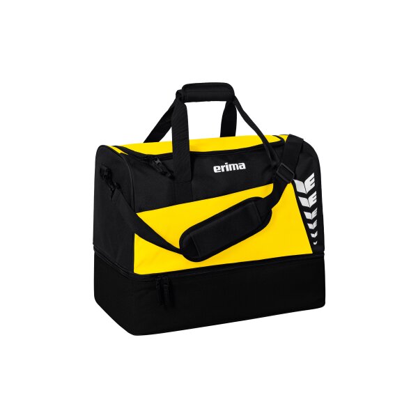 Erima Six Wings Sporttasche mit Bodenfach - gelb/schwarz - S