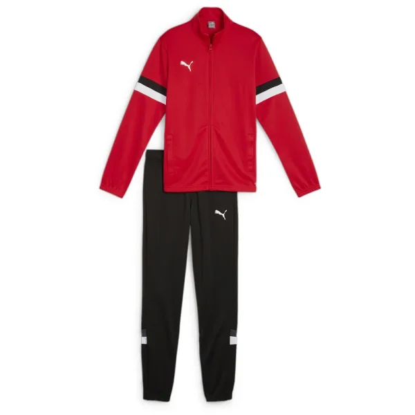Puma teamRISE Trainingsanzug Kinder - rot/schwarz/weiß -116