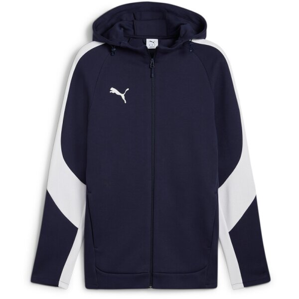 Puma teamEVOSTRIPE Full-Zip Hoodie Herren - navy/weiß - 2XL