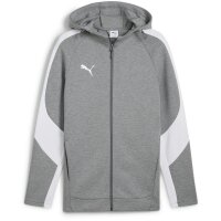 Puma teamEVOSTRIPE Full-Zip Hoodie Herren - grau/weiß-L