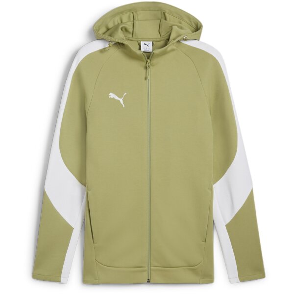 Puma teamEVOSTRIPE Full-Zip Hoodie Herren - grün/weiß - XL