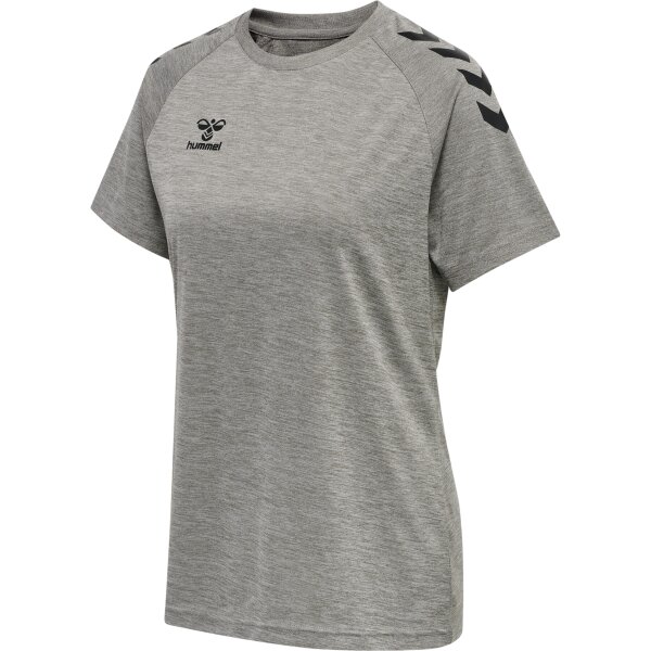 hummel Hmlcore Xk Core Poly Tee S/S Damen - grey melange - M