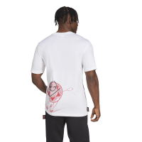 adidas Ajax Amsterdam Graphic T-Shirt Herren - weiß/rot/schwarz - M