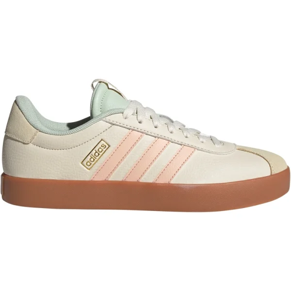 adidas VL Court 3.0 Sneaker Damen - beige/rosa/hellgrün-38 2/3