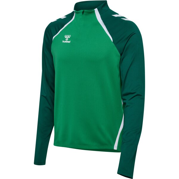 hummel Hmllead 2.0 Half Zip Herren - jelly bean/evergreen - L