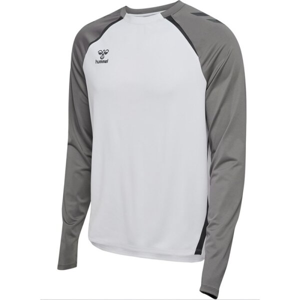 hummel Hmllead 2.0 Crew Sweat Herren - white/gray/black - 3XL
