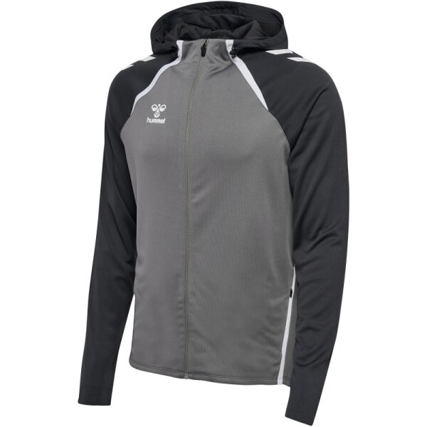 hummel Hmllead 2.0 Zip Hoodie Herren - steel gray/asphalt - 3XL